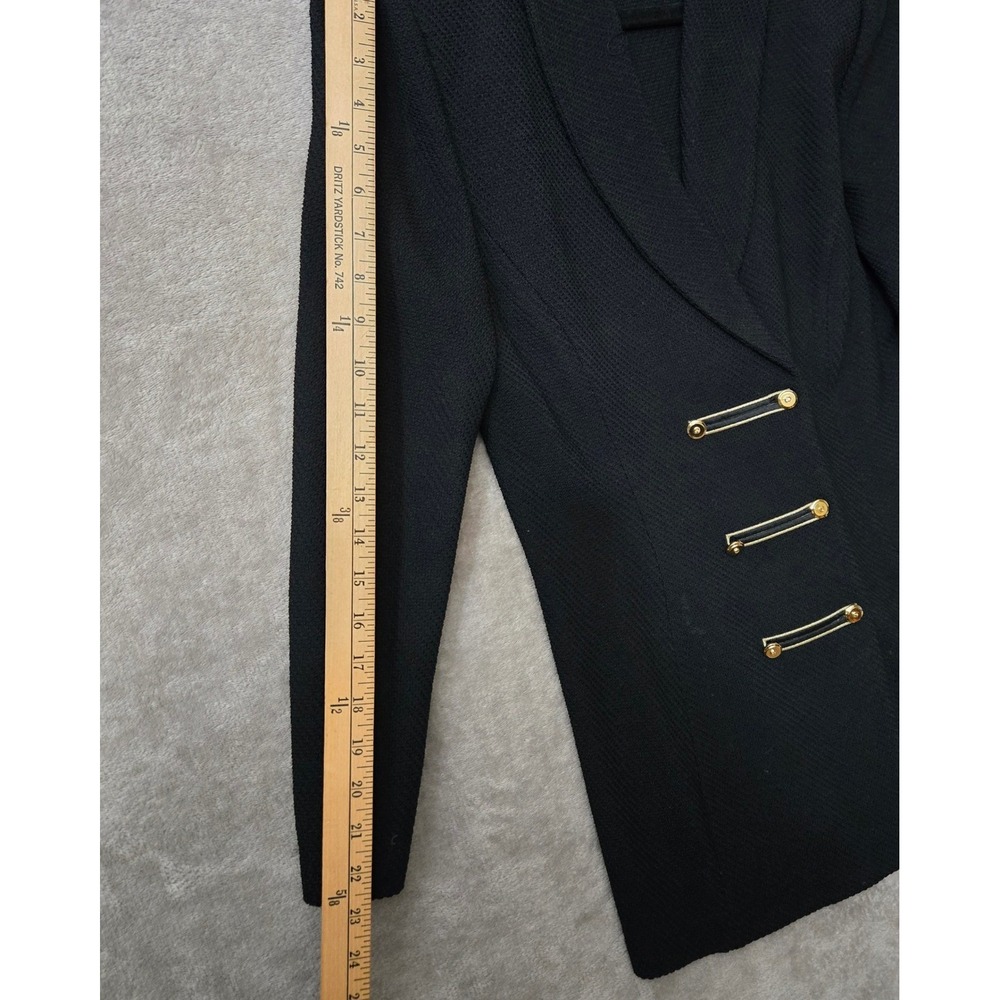 Vtg St John Blazer Womens 10‎ Military Old Money Equestrian Structure Classy - Picture 10 of 10